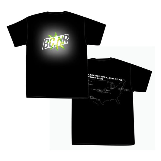 Black 2025 US Tour Date Tee